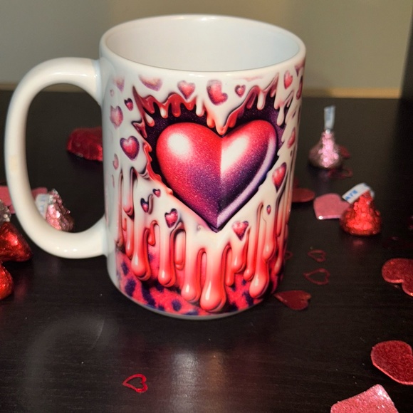Hand Crafted Sublimated 3D Heart Mug - Picture 11 of 13